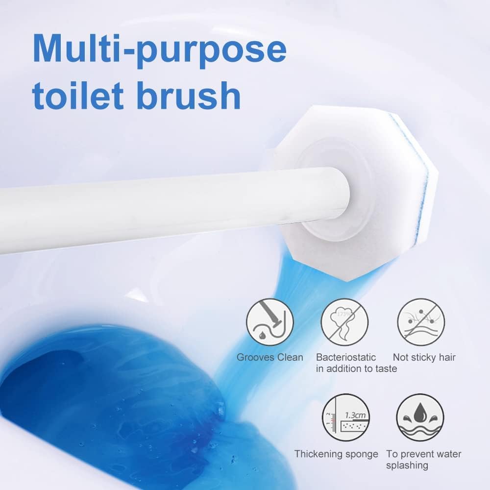 50PCS Toilet Brush Replacement Heads,Upgraded Disposable Brush Heads, Compatible with Clorox Wand Refills