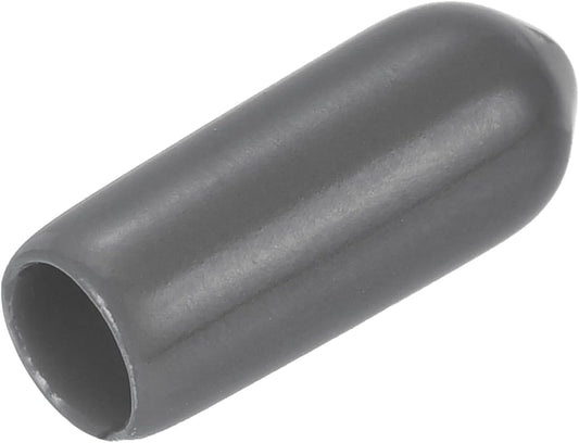uxcell 20pcs Rubber End Caps 4mm ID Vinyl PVC Round Tube Bolt Cap Cover Screw Thread Protectors Dark Grey