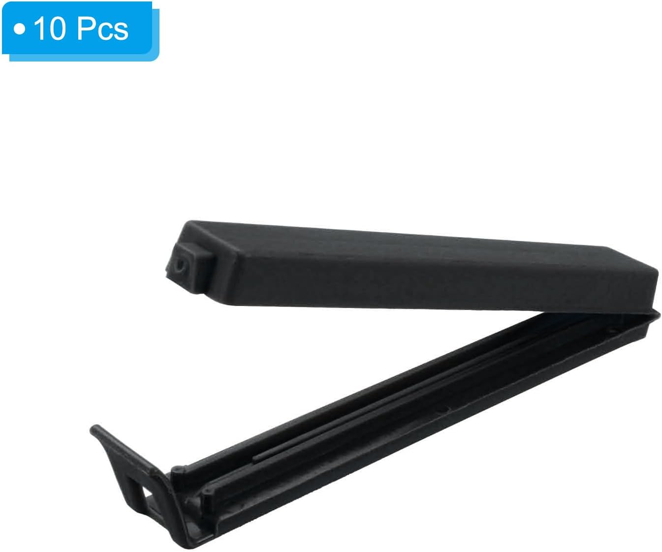 PATIKIL Sealing Clips 4.3 Inch, 10 Pack Reusable Plastic Bag Clip Clamp Sealer for Food Storage Snack Bag Home Kitchen, Black