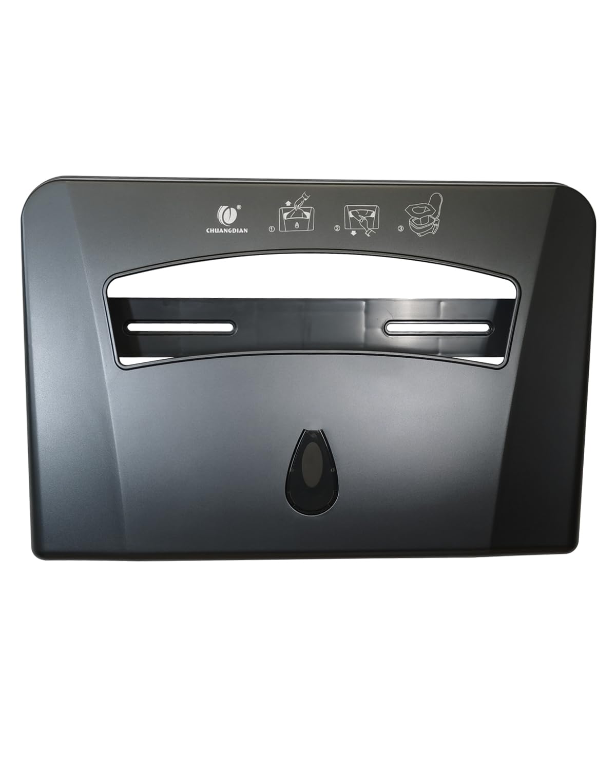 Toilet Seat Cover Dispenser, Wall Mounted Toilet Seat Cover Disposable Paper Holder, Half Fold for Commercial&Residential Use, CHUANGDIAN, Dark Grey