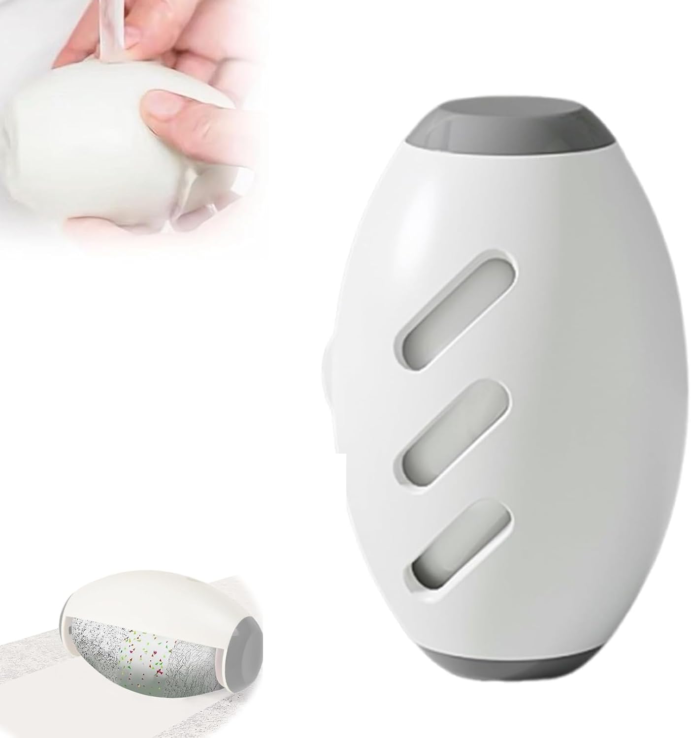 Upgrade Reusable Lint Roller for Pet Hair, Portable Washable Sticky Rollers for Clothes, Super Sticky Home Travel Lint Roller Ball Remover Clothes Plush, Hair, Dust (White)