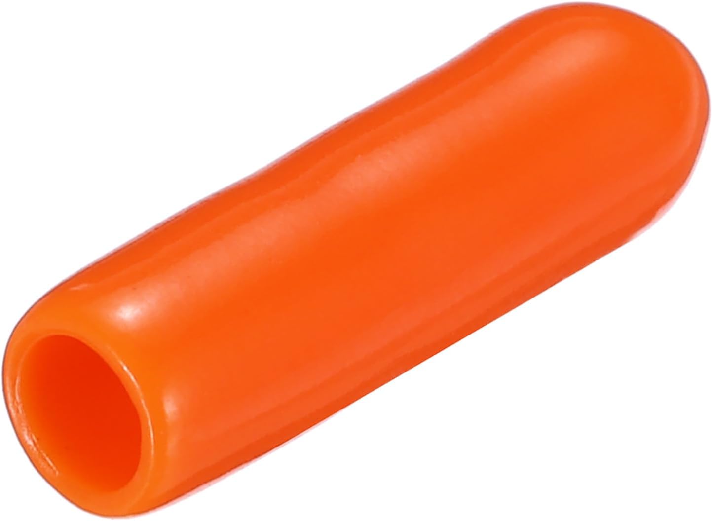 uxcell 20pcs Rubber End Caps 3mm(1/8") ID Vinyl PVC Round Tube Bolt Cap Cover Screw Thread Protectors,Orange