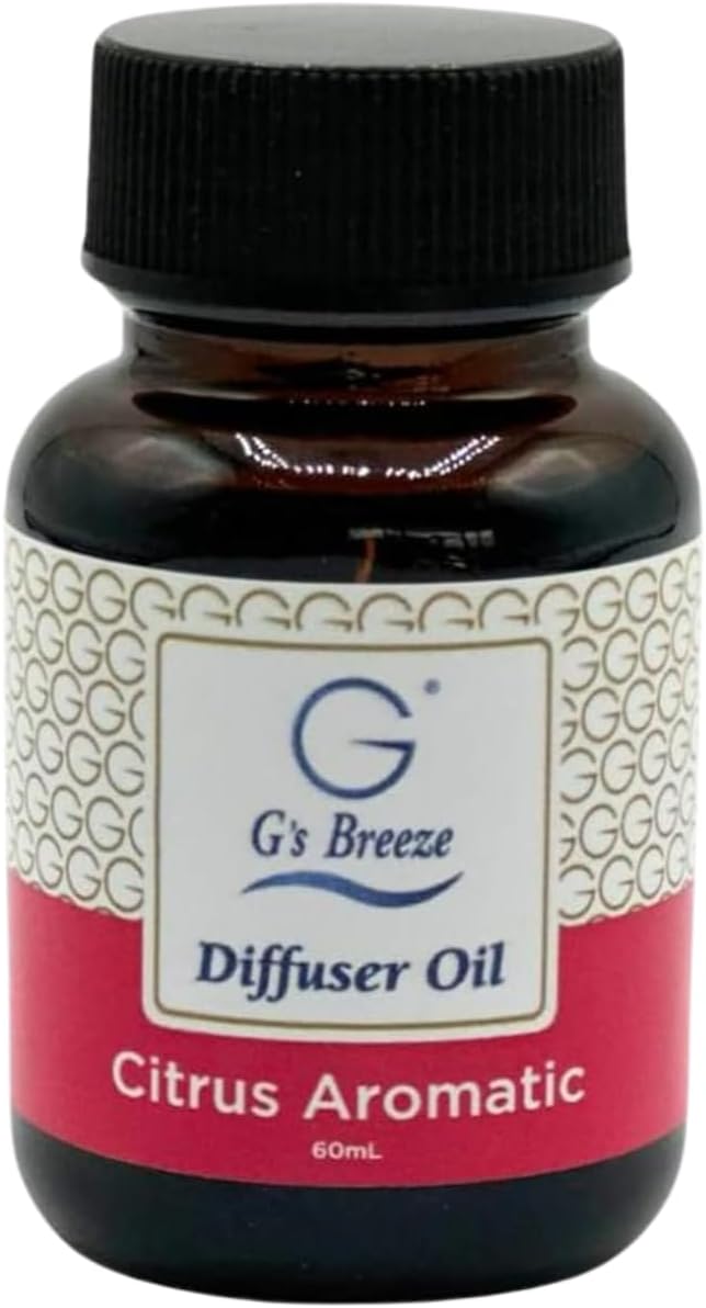 G's Breeze Citrus Aromatic Diffuser Oil Refill - Energize and Cheerful Essence - Fruity Scent of Sun-Kissed Citrus Fruits for Vibrant Atmosphere – Ideal for Home & Office – Long-Lasting Aroma - 60 ML