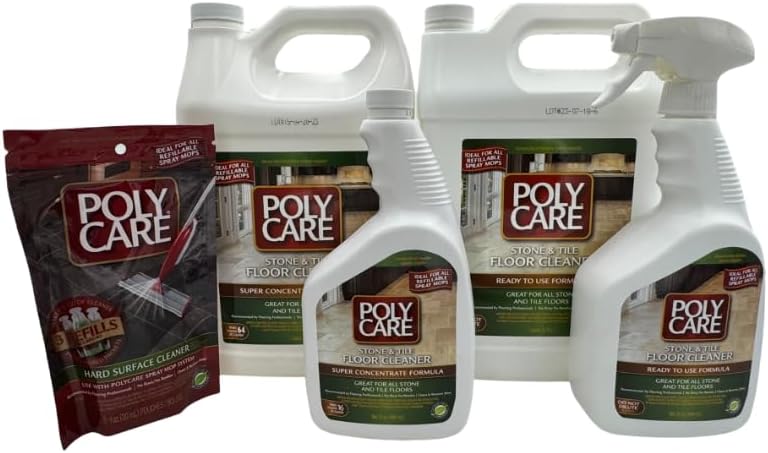 Stone & Tile Floor Cleaner Refill - 128 fl oz - Fresh- Refill for Spray Mops and Spray Bottles - Residue-Free Floor Cleaning Solution for Stone & Tile or Laminate Floors