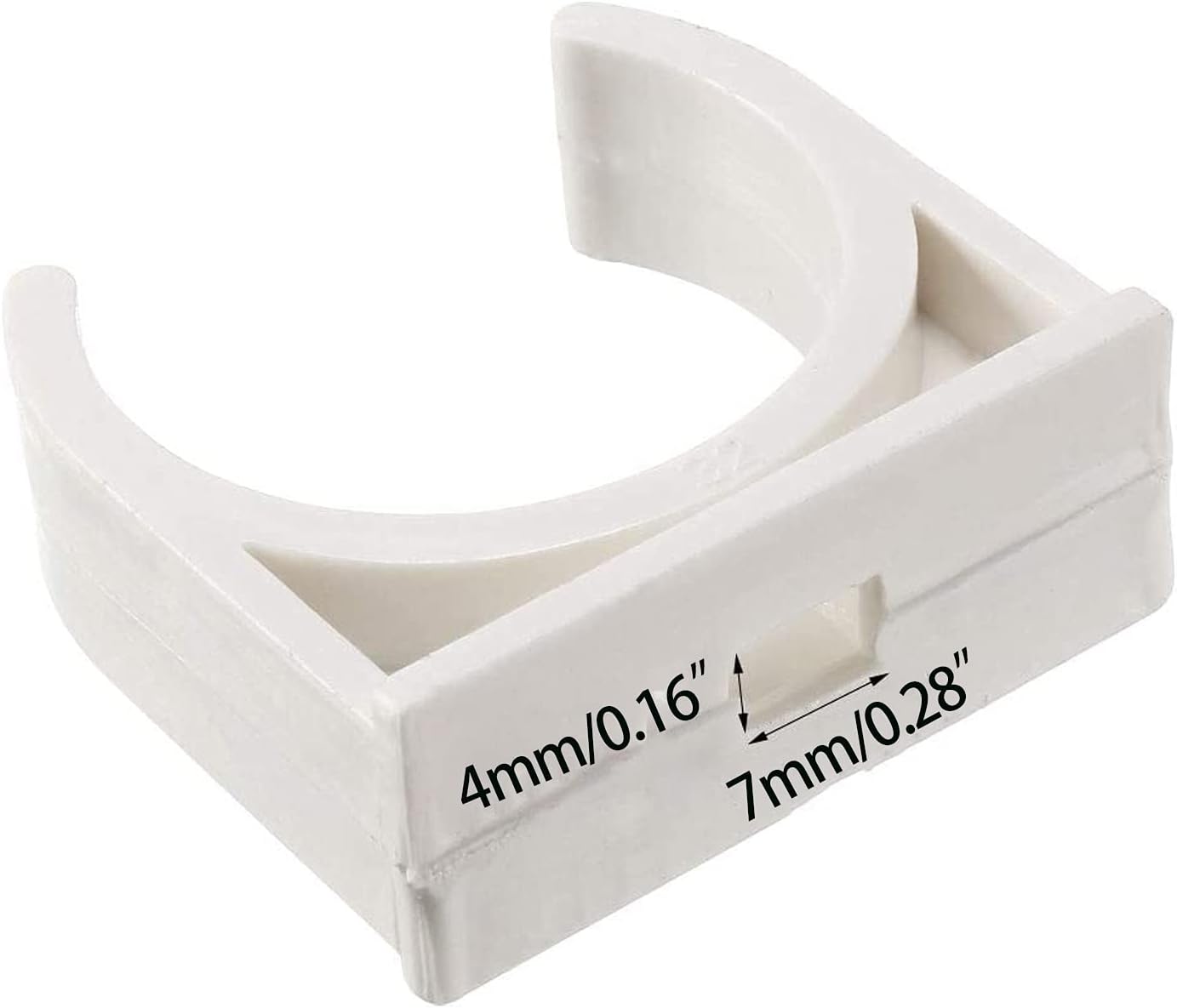 30 Pcs U-Shaped PVC Water 32mm Pipe Clamps Clips, U-Shaped Buckles Fit for 1-1/4" (32mm) Water Pipes and TV Trays Tubing Hose Hanger Support Pex Tubing （White 32mm）