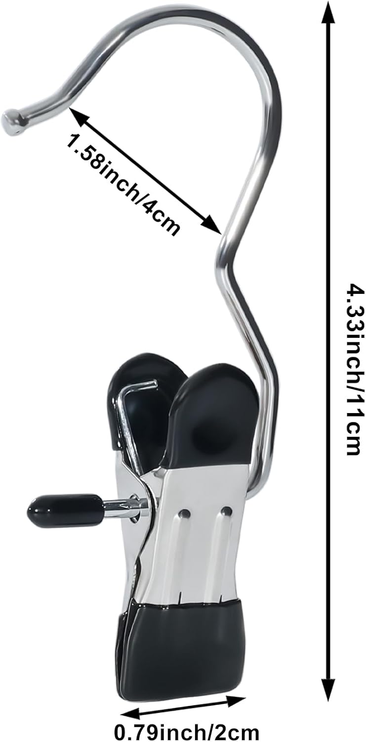 15/30/50Pcs Upgrade Double Head Clamp Dipped Clothespin for Laundry Hooks with Clips, Boot Holder, Hanging Clips, Portable Multifunctional Hangers Single Clip Space Saving for Jeans, Hats (50, Black)