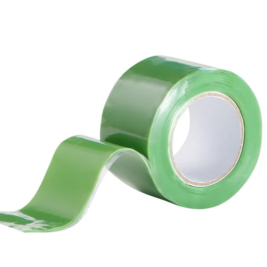 Self Fusing Silicone Tape 1 in x 5' Green Waterproof Rubber Leak Proof Sealing Rubber Self-amalgamating Tape for Emergency Hot and Cold Water Pipe Repairs and Tool Fixation