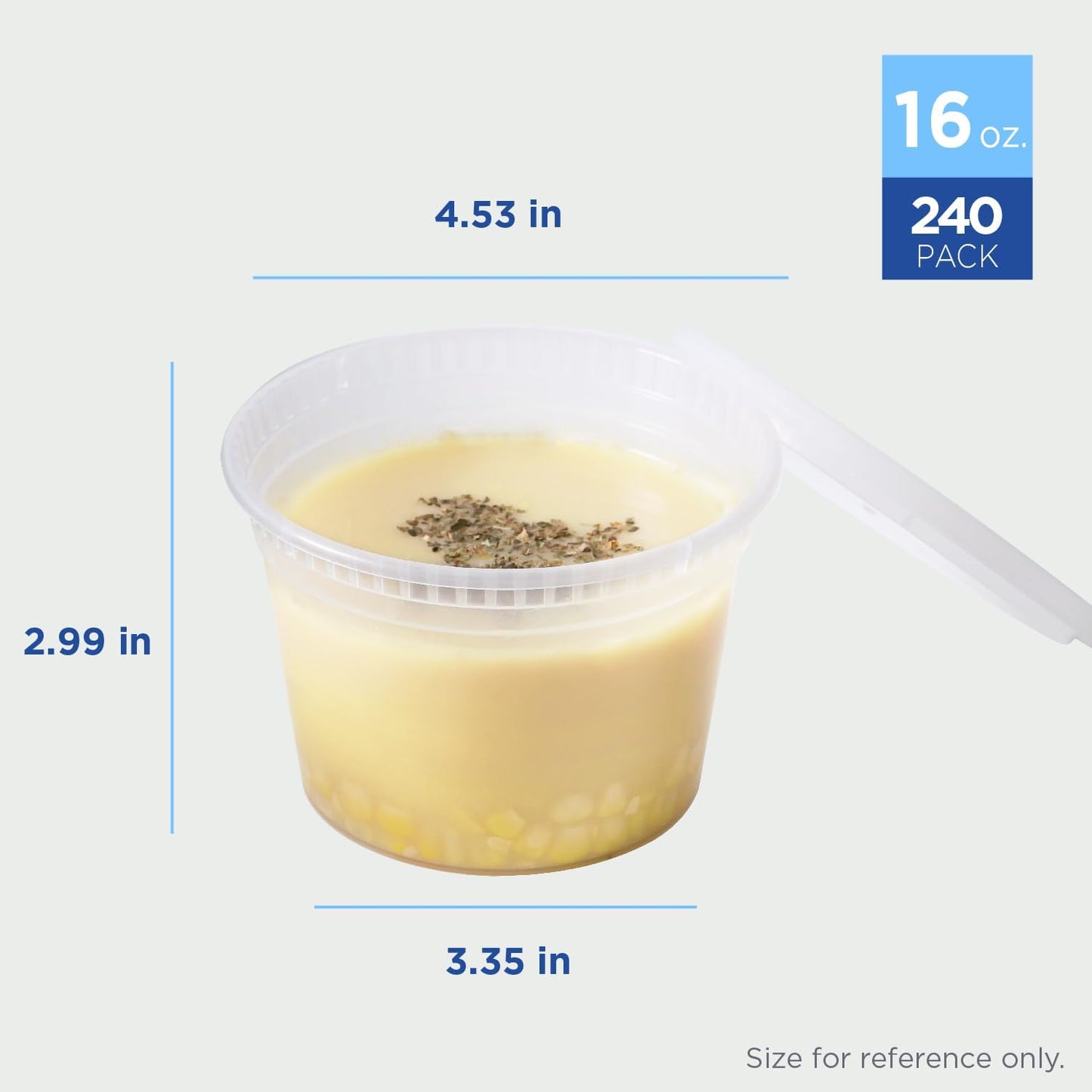 Karat [16oz - 240 ct] Clear PP Injection Molded Round Deli Containers with Lids (FP-IMDC16-PP)