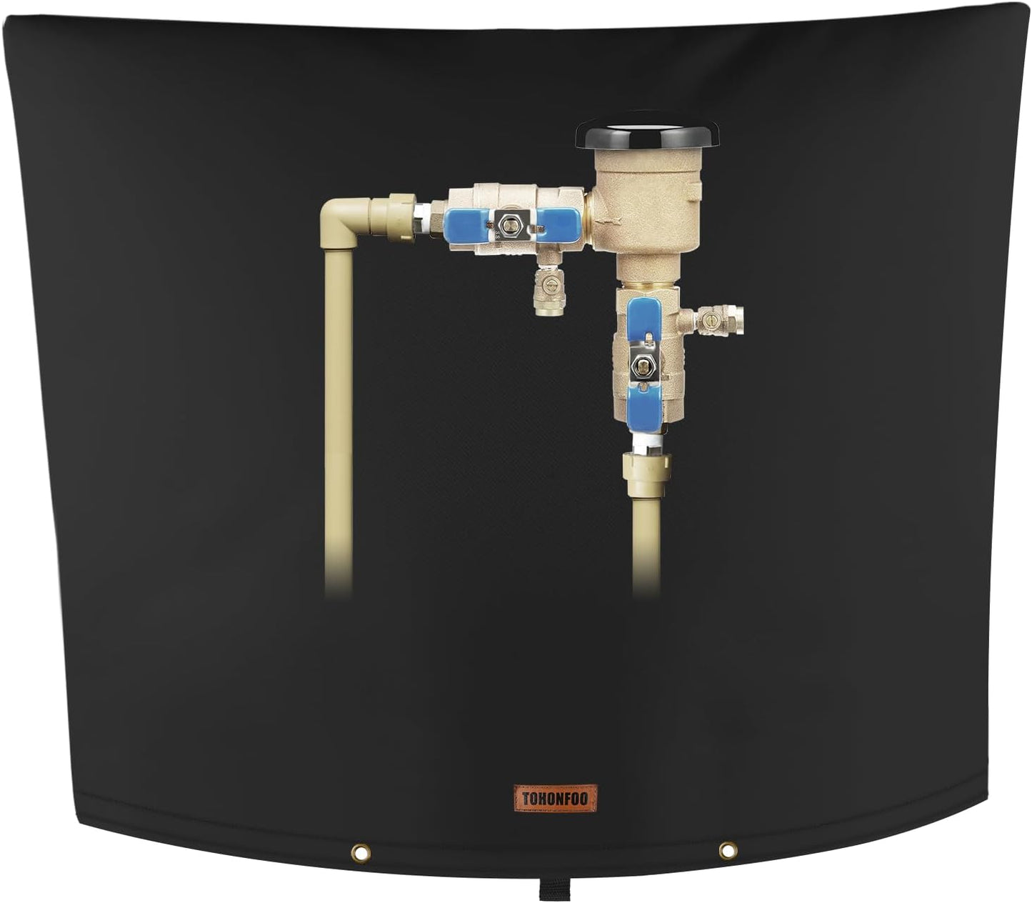 Backflow Preventer Pipe Insulation Cover (5°F) - Irrigation Sprinkler Valve Insulated Pouch - Water Well Pump Cover - Sturdy 5 Layers for Winter Freeze Protection, 30" W x 24" H, Black