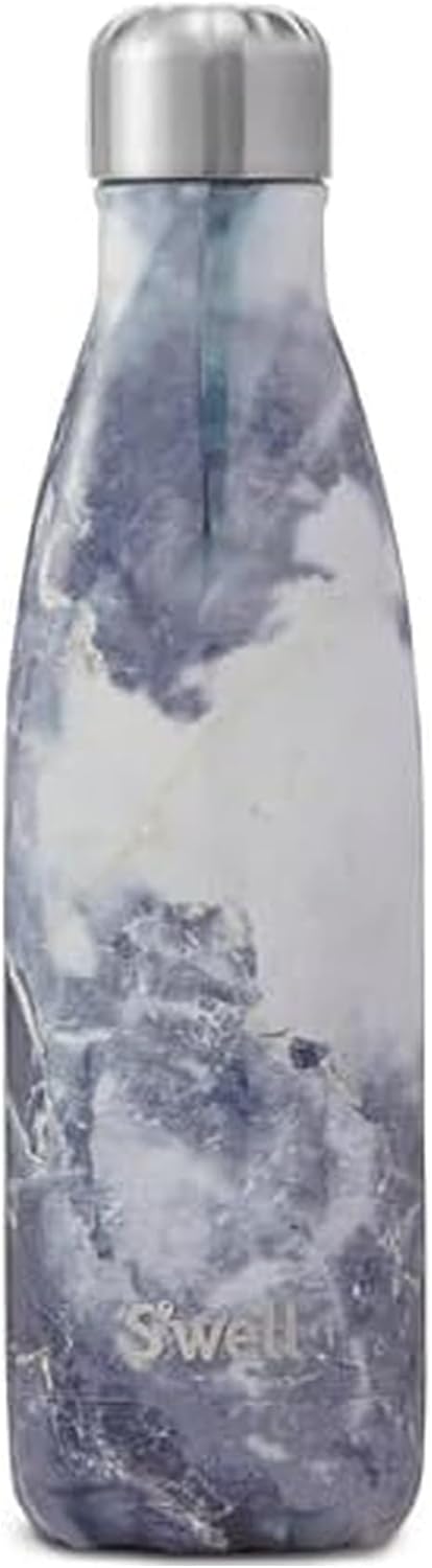 S'well Stainless Steel Water Bottle, 17oz, Blue Granite, Triple Layered Vacuum Insulated Containers Keeps Drinks Cold for 36 Hours and Hot for 18, BPA Free, Perfect for On the Go