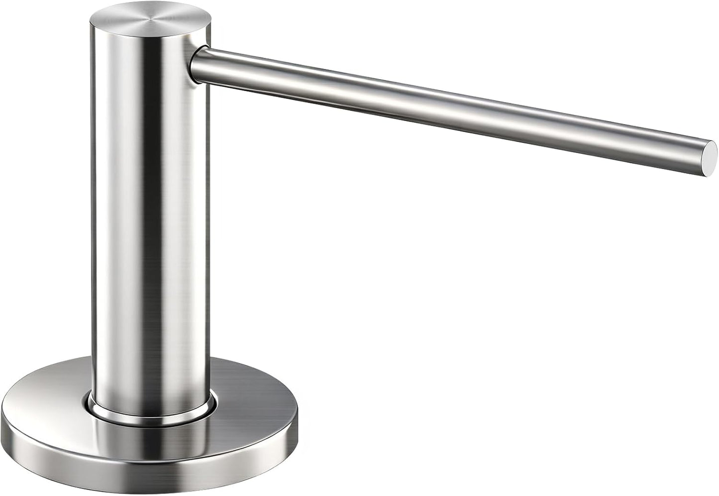 GAPPO Soap Dispenser for Kitchen Sink, Built in Sink Soap Dispenser, Brushed Nickel Stainless Steel Pump Head, Lotion Dispenser with Refillable 17 OZ Bottle