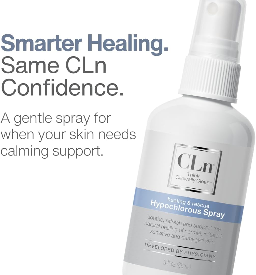 CLn® Hypochlorous Spray - Daily Cleansing Spray to Manage Minor Skin Cuts and Lacerations Without Alcohol, Antibiotics, Steroids or Fragrance, 3 fl. oz.