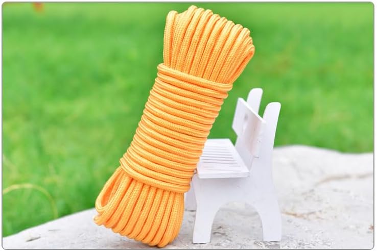 Heavy Duty Outdoor Clothesline for Backyard Cruise Essentials Home Use DIY Crafting Gardening Decoration Yellow 33ft Pack 2