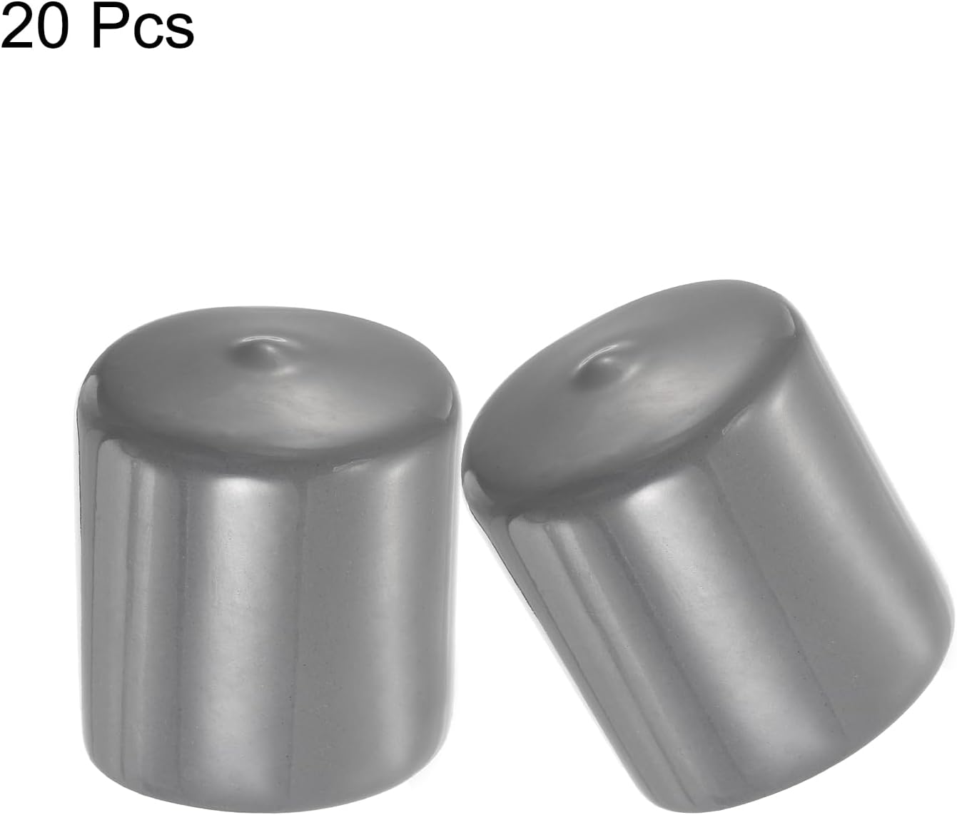 uxcell 20pcs Rubber End Caps 37mm ID Vinyl Cap Cover Screw Protectors Dark Grey