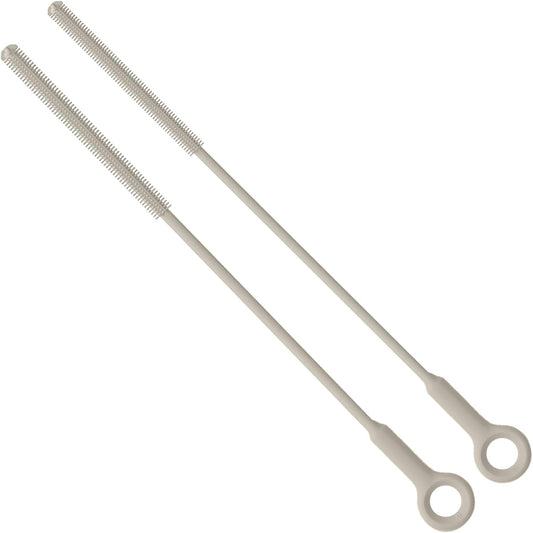 Extra Long Straw Cleaner Brush,Reusable and Soft Silicone Straw Cleaning Brush to Clean Crevice(Khaki)