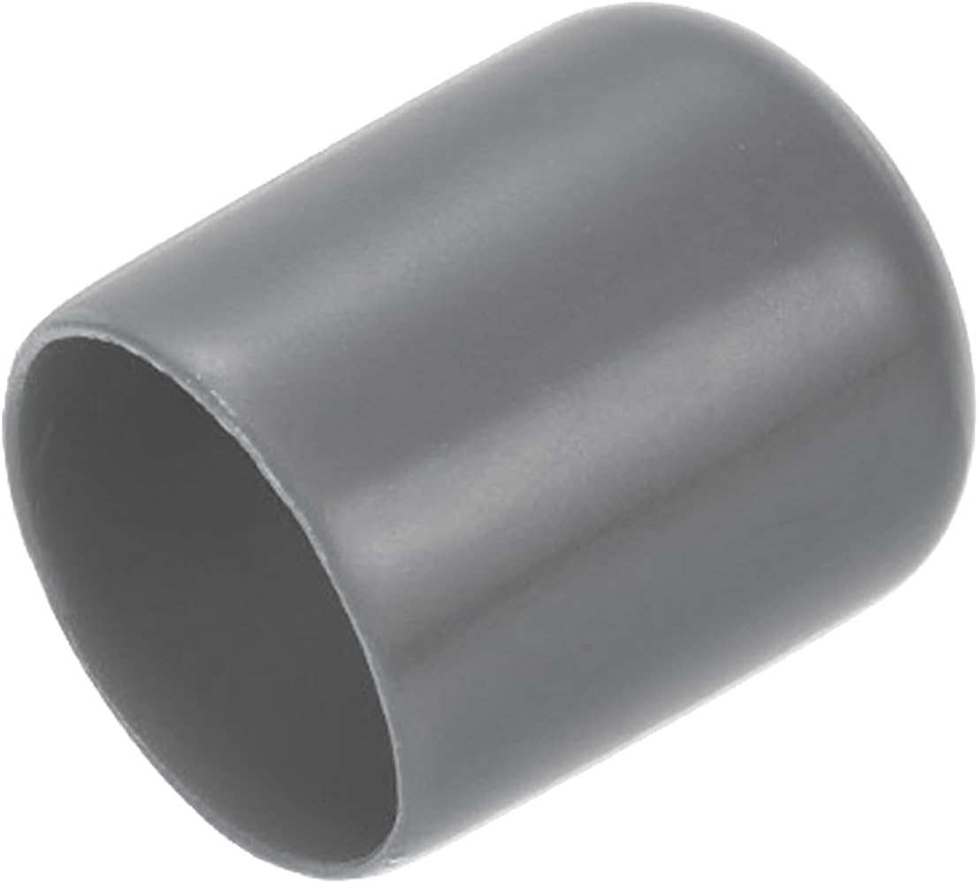 uxcell 20pcs Rubber End Caps 21mm ID Vinyl PVC Round Tube Bolt Cap Cover Screw Thread Protectors Dark Grey