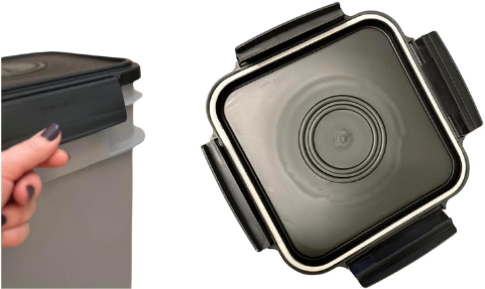 House Naturals 4 Gallon Square Food Grade Bucket Pail with Plastic Handles and Lid (Pack of 3) Made in USA containers (Yellow)