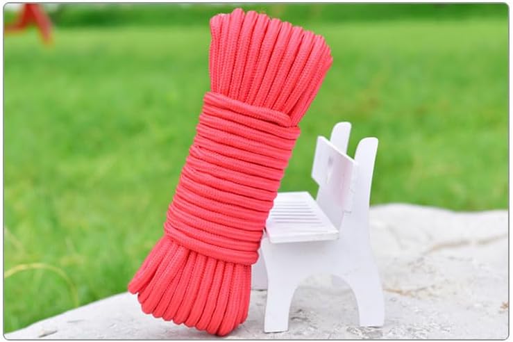 Outdoor Camping Clothesline Strong Indoor Clothes Drying Line Household Essentials DIY Decor Hiking Cord Ropes Red 10M Pack 2