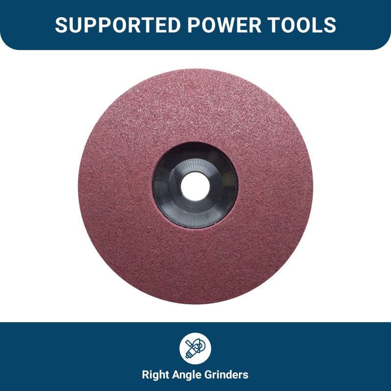 Benchmark Abrasives 4-1/2" Diameter Surface Preparation Non Woven Discs with 7/8" Arbor for Die Grinder Surface Grinding Polishing Burr Finish Rust Paint Removal (Pack of 10) (Maroon - Fine)