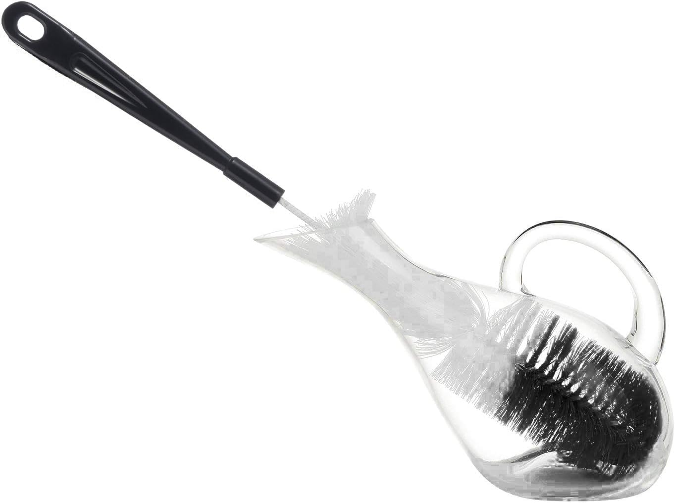 ALINK 3-Pack Long Black Bottle Cleaning Brush for Narrow Neck Beer/Wine/Flask/Thermos/Sport Well, Brewing Bottle Cleaner, 16 Inches