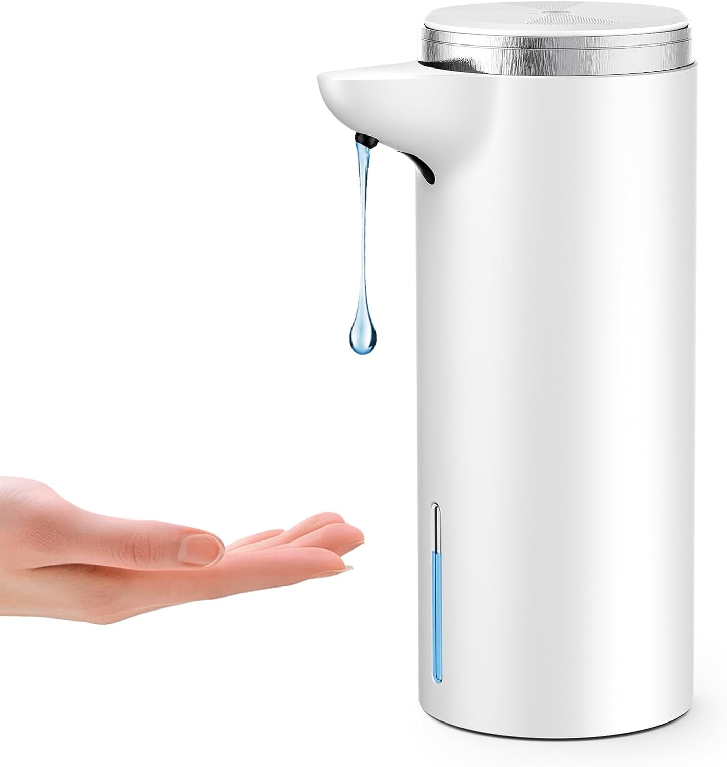 Automatic Soap Dispenser Touchless (Upgrade Auto & Manual Modes) - IPX7 Waterproof - Adjustable Volume for Thick & Thin Liquid - USB C Rechargeable Dish/Hand Soap Dispenser for Bathroom Kitchen