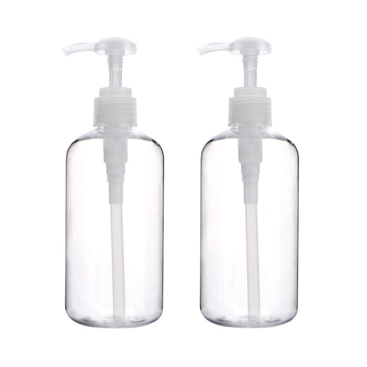 Yebeauty 16 Pack 10oz/300ml Pump Bottle Shampoo Pump Dispenser, Shampoo Bottles with Pump Clear Empty Plastic Refillable Shower Bottle Dispenser Containers with Travel Lock for Soap Cream Lotion Gel