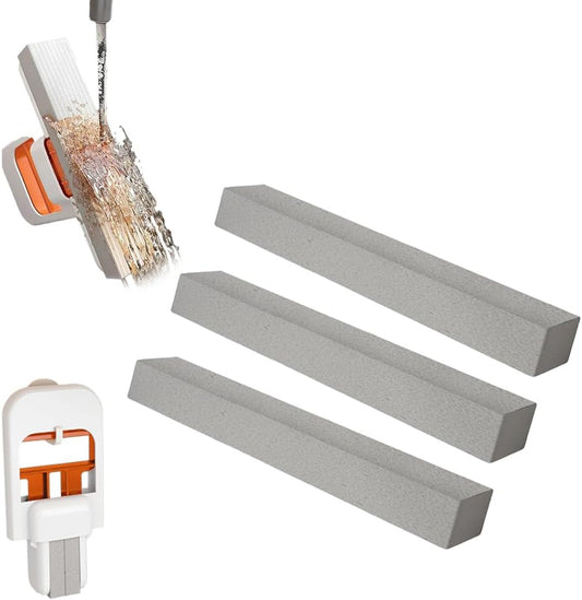 Mini Foldable Desktop Mop, Wet and Dry Portable Cleaning Sponge Mop,Self Squeezing Mini Sponge Mop with One Replaceable Head,for Small Spaces,Bathroom,Kitchen,Glass (Replace Sponge/3pcs)