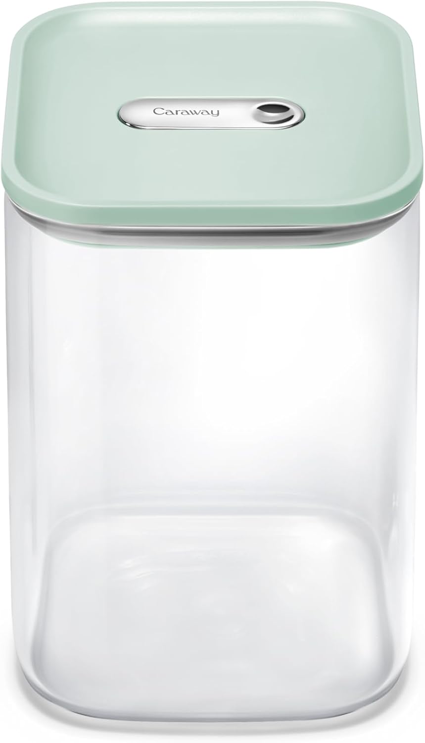 Caraway 4qt Glass Airtight Food Storage Container with Lid – Non-Toxic, BPA-Free Kitchen Storage Container – Stackable, Space-Saving Airtight Container for Dry Goods and More - Mist