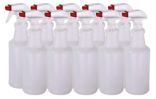 Pinnacle Mercantile Plastic Spray Bottles Leak Proof Technology Empty 32 oz Pack of 10 Made in USA
