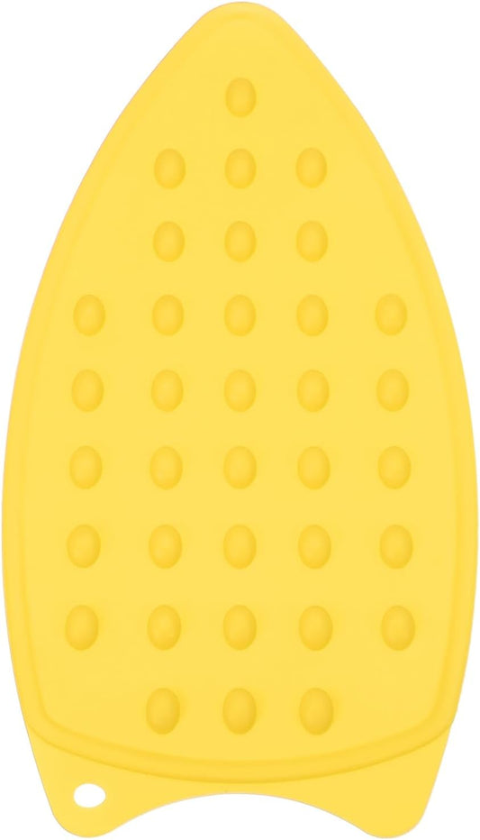 PATIKIL Silicone Iron Rest Pad, Multipurpose Hot Heat Resistant Iron Rest Plate Protective Pad for Ironing Board Hot Resistant Steamer Steam Compact Mat, Yellow