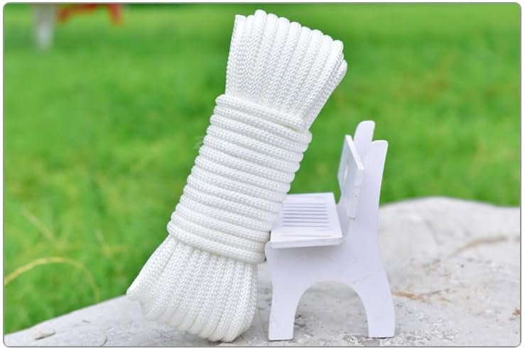 Travel Clotheslines Lightweight Strong Cords for Anchors Towing DIY Crafts Strings Secure Equiment Kit Ropes White 33ft Pack 2