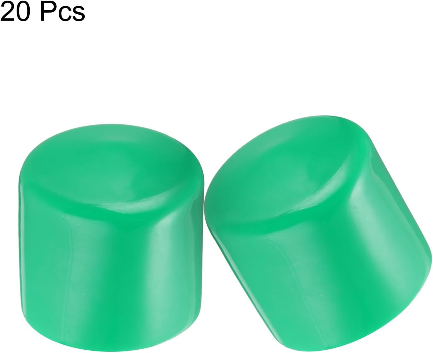 uxcell 20pcs Rubber End Caps 35mm(1 3/8") ID Vinyl PVC Round Tube Bolt Cap Cover Screw Thread Protectors Dark Green