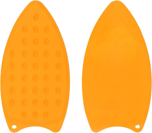 HARFINGTON 2pcs Silicone Iron Rest Pad, Multipurpose Iron Hot Resistant Mat Iron Rest Plate for Ironing Board Hot Heat Resistant Steam Compact Mat, Orange