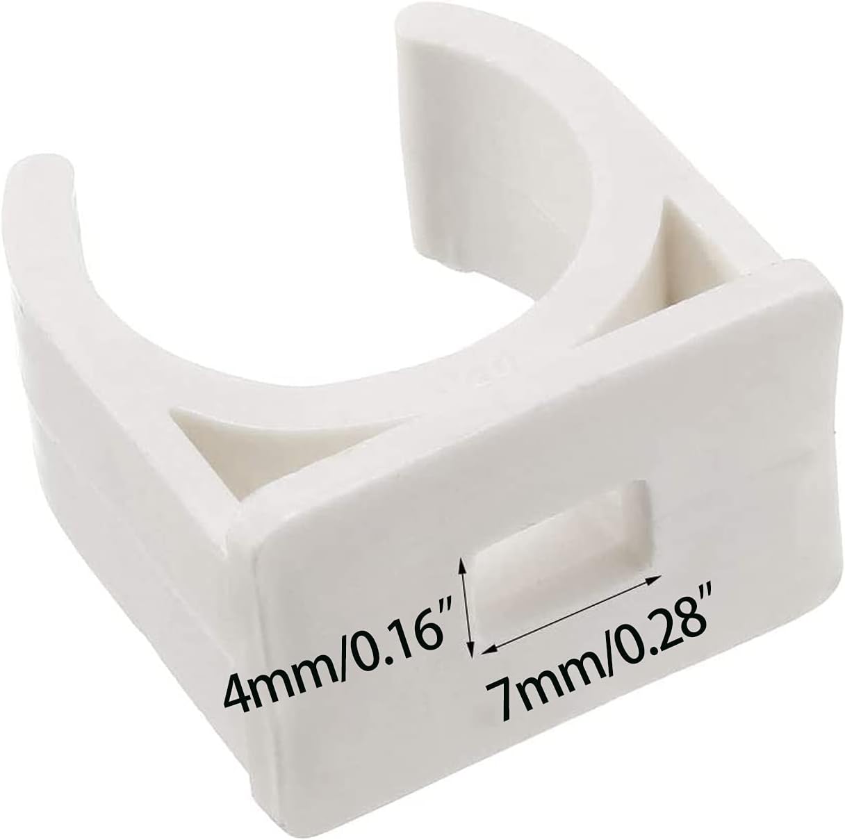 BVO 100 Pcs U-Shaped PVC Water 25mm Pipe Clamps, White, Suitable for 25mm/1inch Pipes, High Strength, Long Service Life