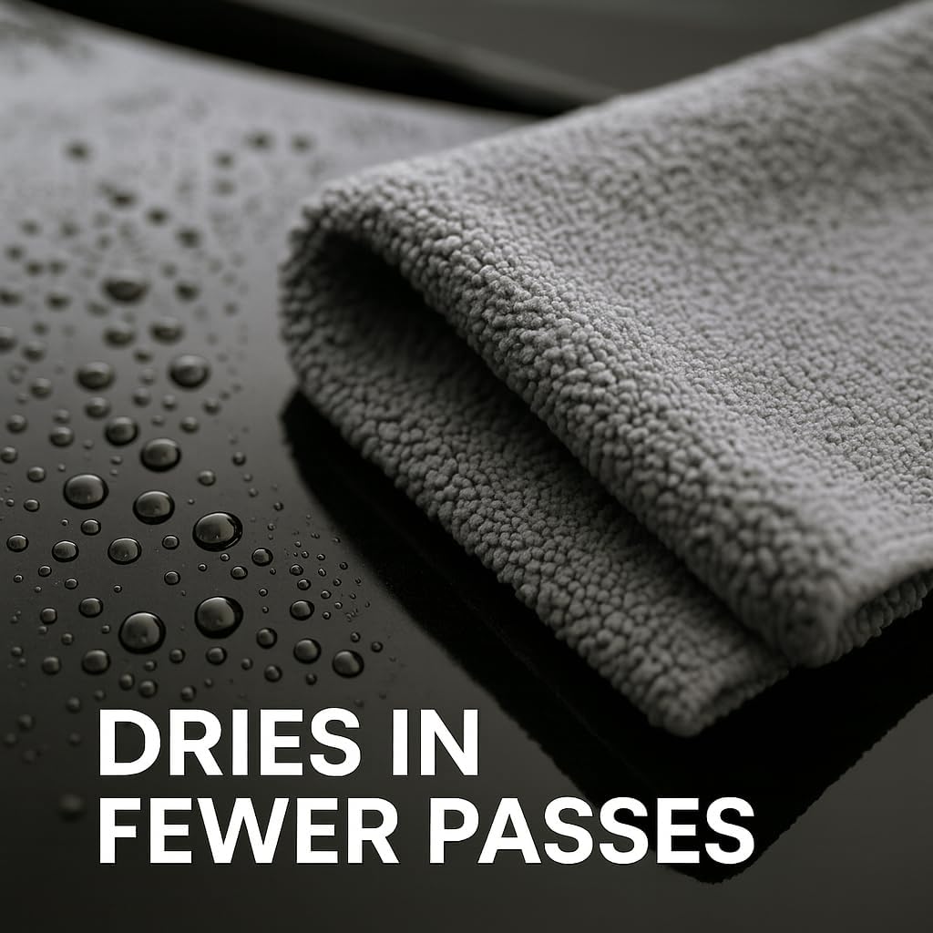 Paks Edgeless Microfiber Towels for Cars - 16x16 Microfiber Cleaning Cloth - 10-Pack Extra Absorbent Microfiber Towels Dish Towels, Streak-Free