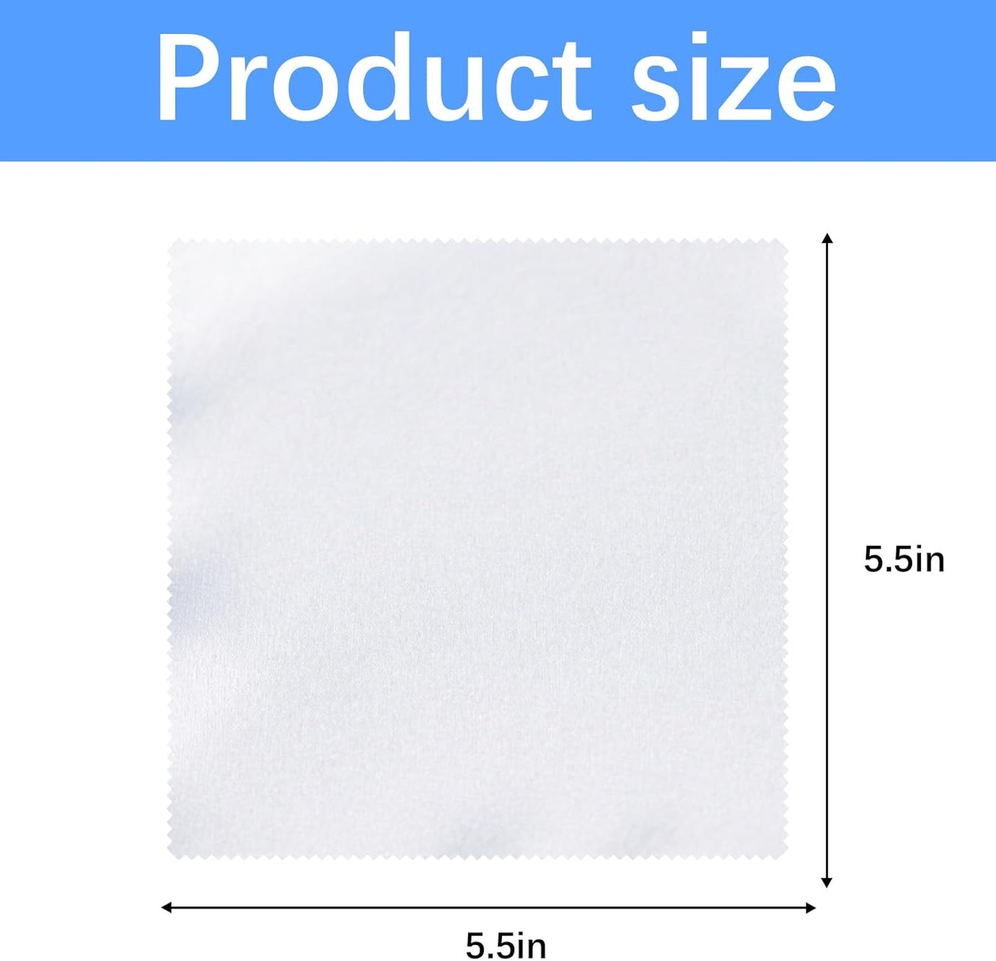 120 Pack Microfiber Cleaning Cloth for Glasses (5.5"x5.5"), Sublimation Eye Glasses Clean Cloths White Microfiber Lens Cleaner Cloths for Eyeglasses, Lenses, Silverware, Camera, Phones and Laptops