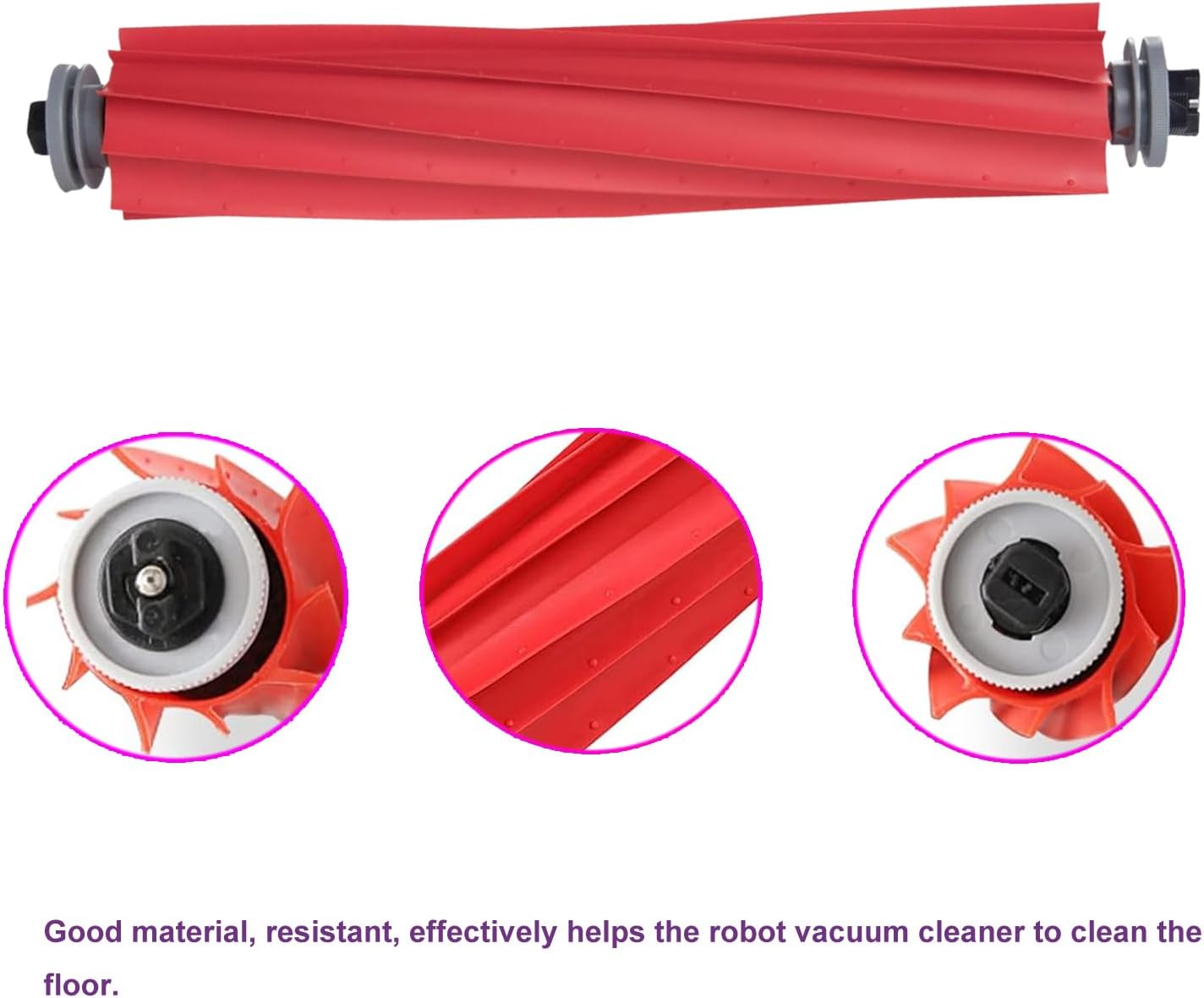 Replacement Roller Brushes, Rubber Main Brush Replacement Parts for roborock Q Revo Series, S7, S7+, S7 MaxV, S7 MaxV Plus, S7 Max Ultra, T7S, T7S Plus, QV 35A, Q7 Series Robot Vacuum.