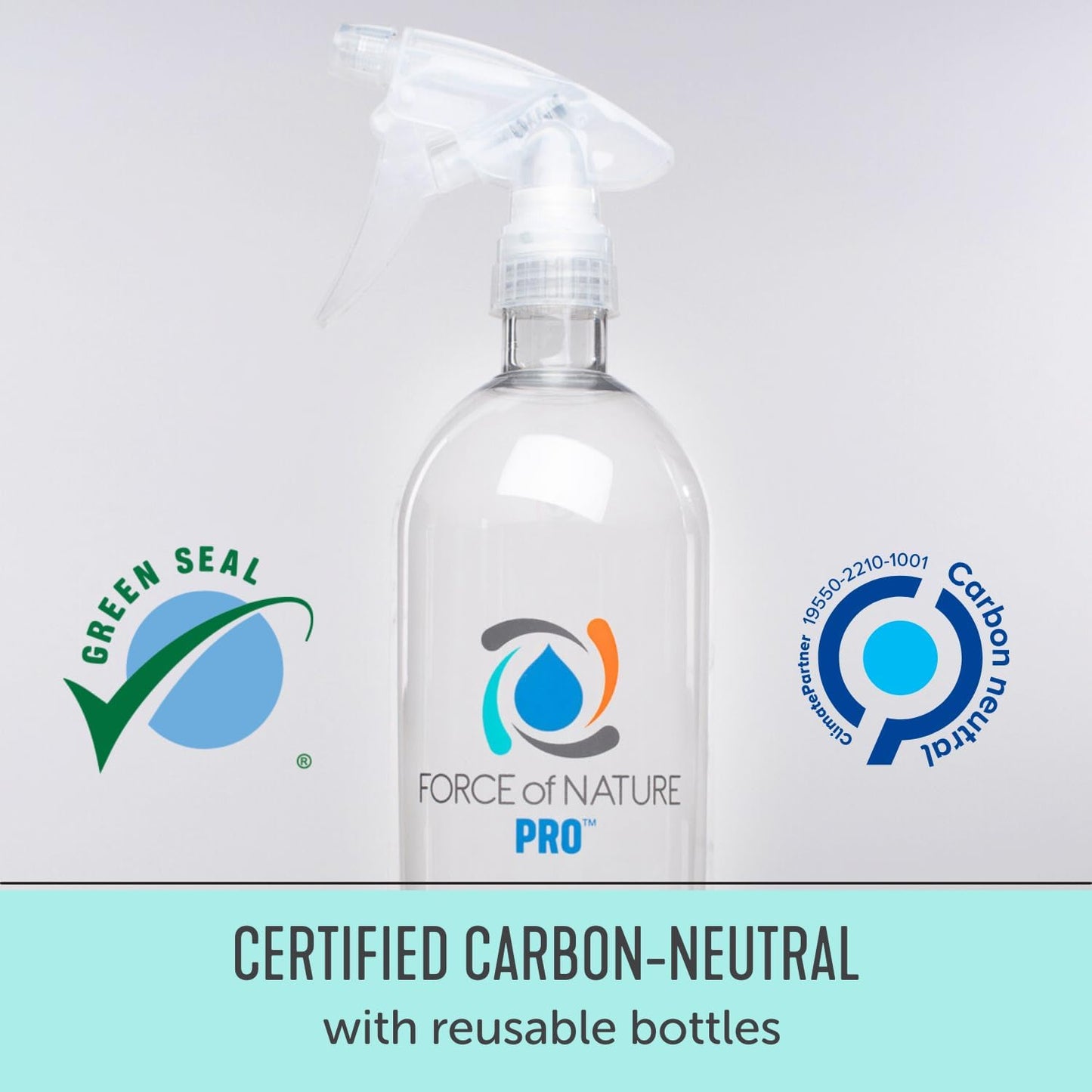 Force of Nature Multi-Purpose Cleaner, Disinfectant & Deodorizer | Kills 99.9% of Germs (Pro Kit (Commercial Use) & 10 Capsules (10mL each))