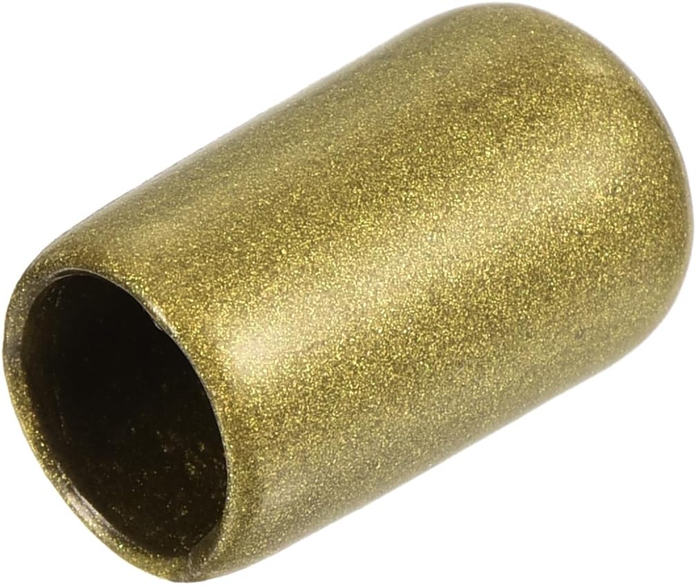 uxcell 20pcs Rubber End Caps 7.5mm ID Vinyl Round Tube Bolt Cap Cover Thread Protectors Gold