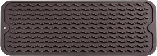Silicone Dish Drying Mat for Multiple Usage,Easy clean,Eco-friendly,Heat-resistant Silicone Mat for Kitchen Counter,Sink,Bar,Bottle,or Cup Coffee M 17 inches x 6 inches
