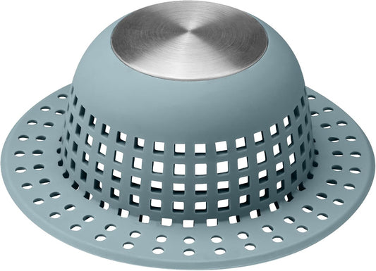 Shower Drain Hair Catcher, Bathtub Drain Cover Foldable Silicone Shower & Tub Protector for Pop-Up & Regular Drains