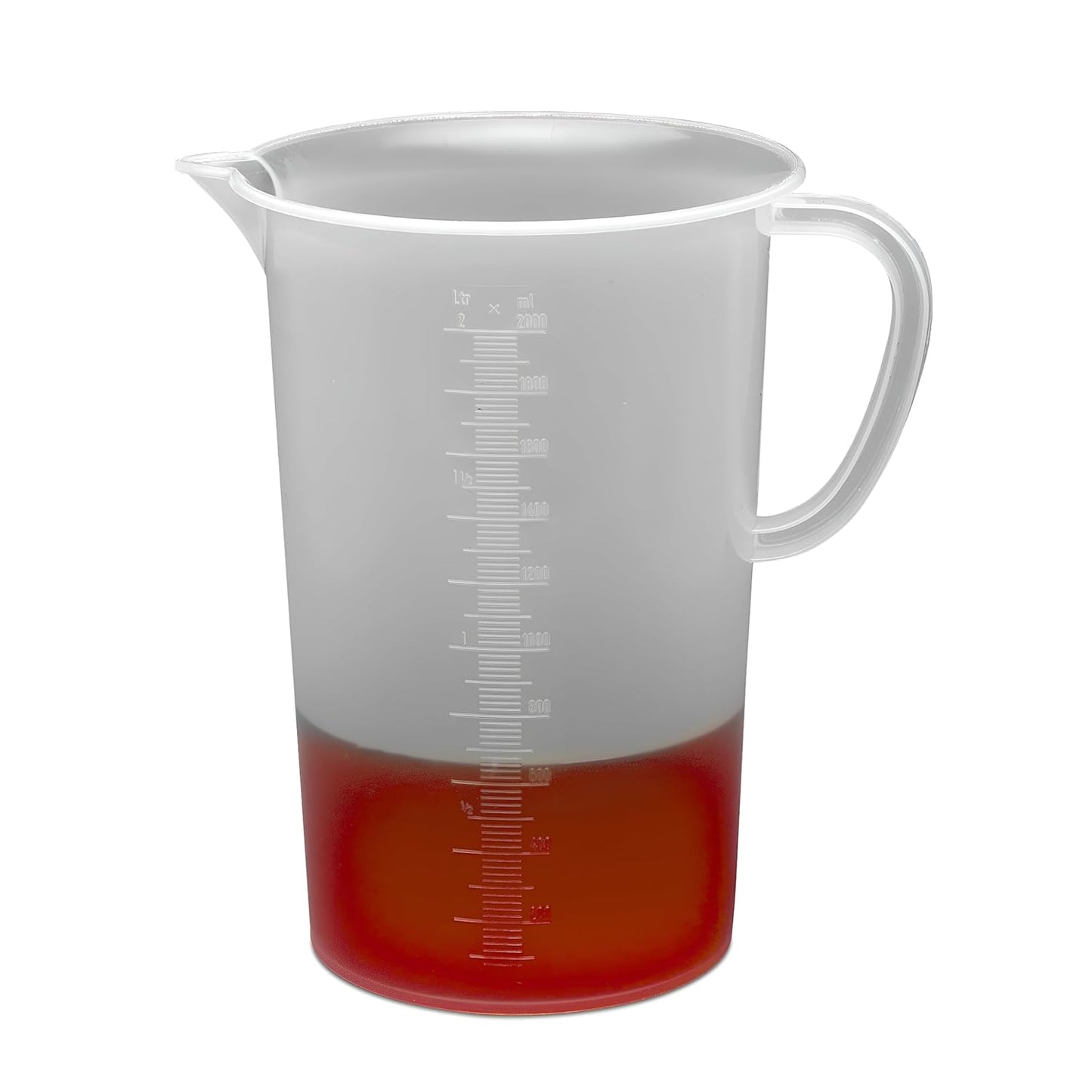 SP Bel-Art | F28992-0000 | Tall Form 2000ml Polypropylene Graduated Pitcher; 20ml Graduation