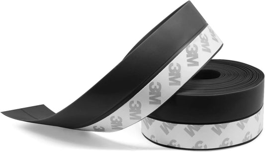 TAROSE Weather Stripping - 33 Feet Door Seal Strip, Adhesive Silicone Tape (Black, 35MM)