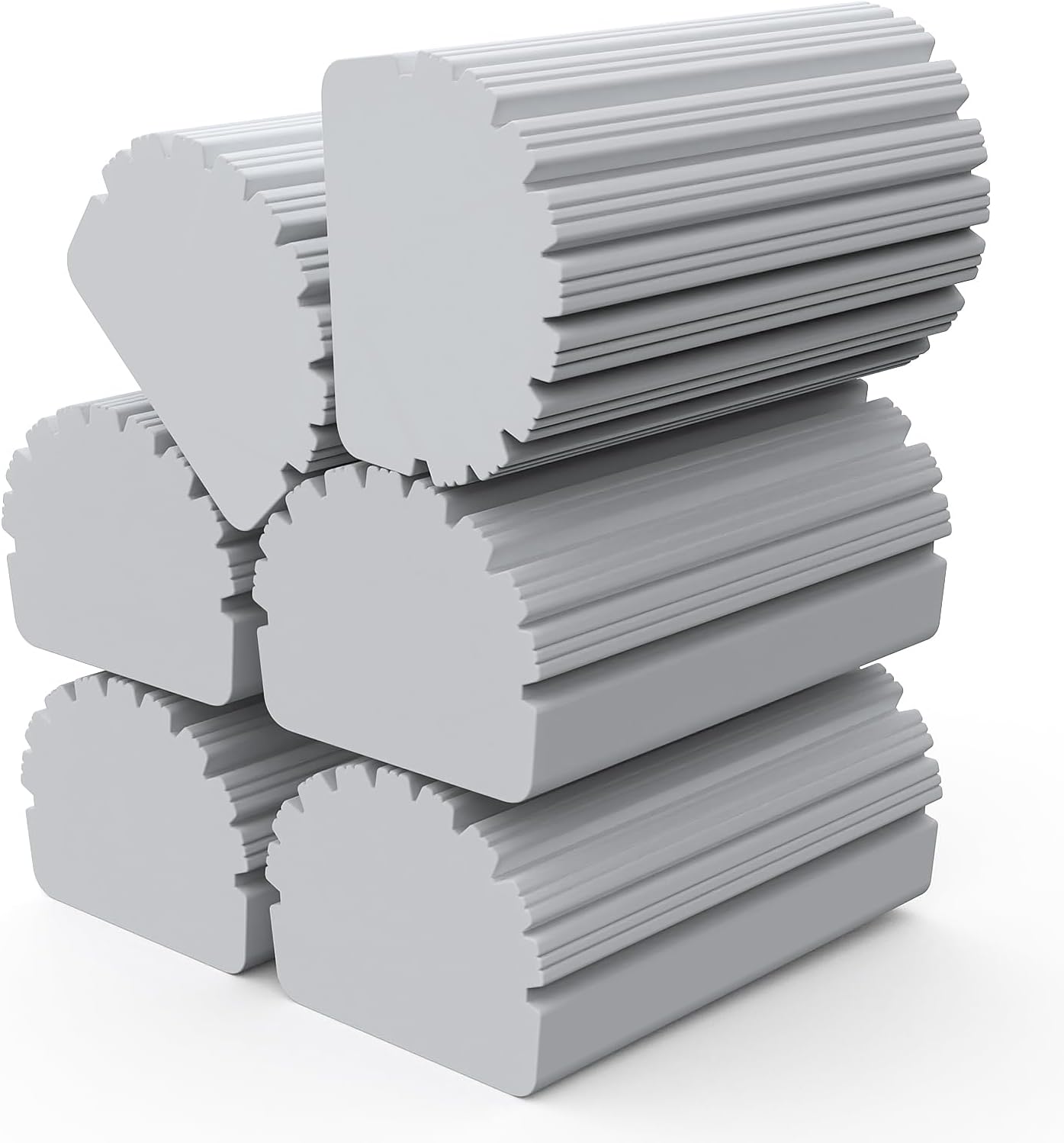 6 Pack Damp Clean Duster Sponge, Reusable Sponge, Duster for Cleaning Blinds, Glass, Baseboards,Vents, Railings, Mirrors, Window Track Grooves and Faucets.