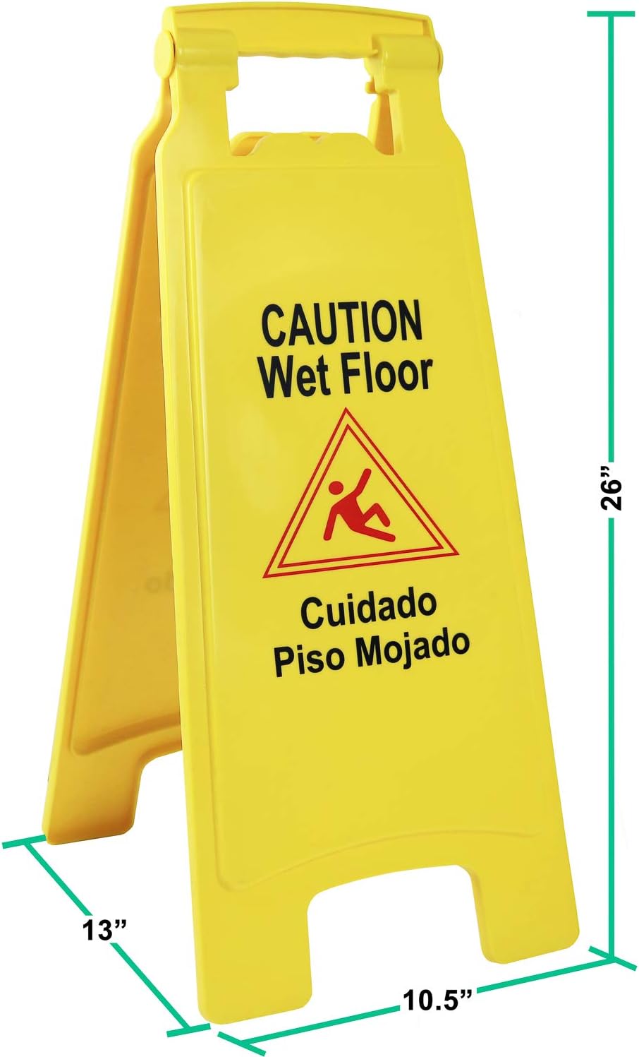 Galashield Wet Floor Sign 3 Pack 2-Sided Safety Yellow Warning Signs Commercial 26" Caution Wet Floor Signs