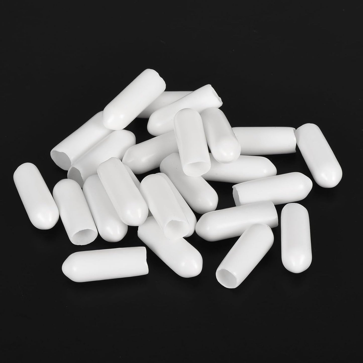 uxcell 20pcs Rubber End Caps 5mm ID Vinyl Round End Cap Cover Screw Thread Protectors White