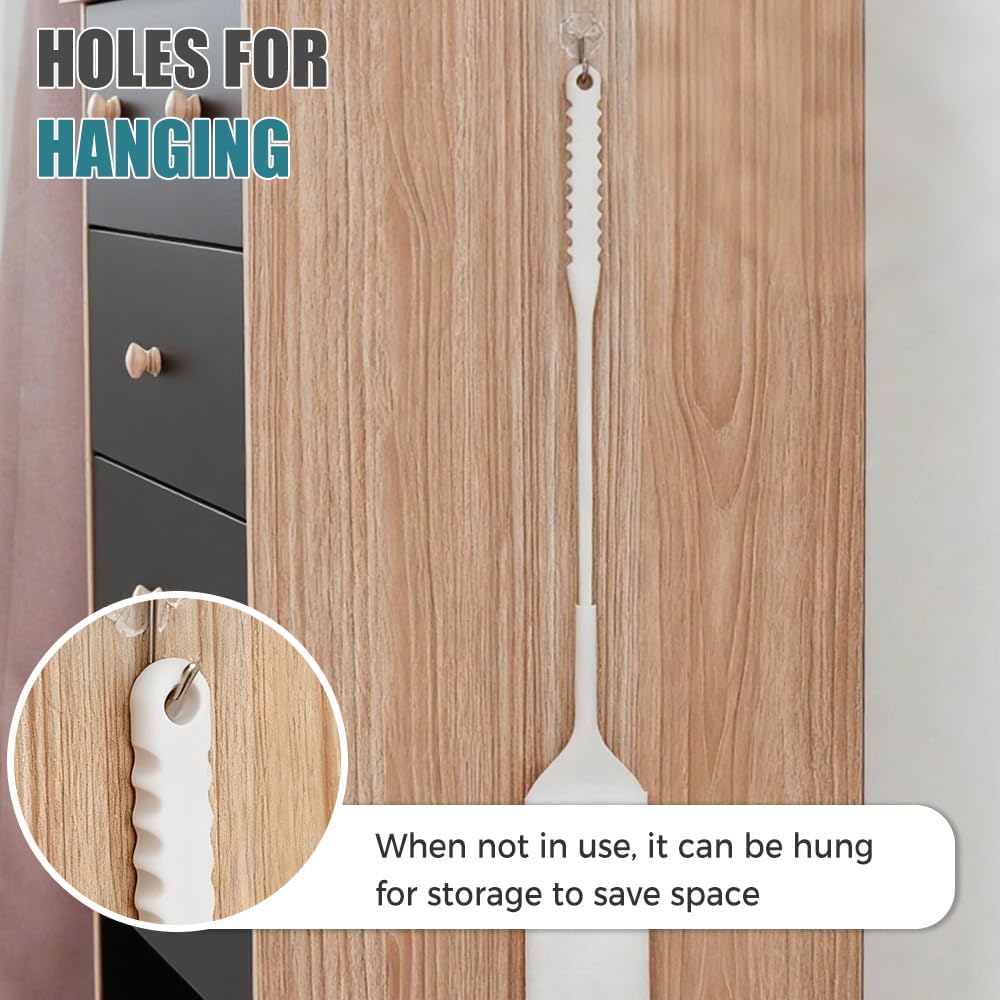 Retractable Gap Dust Cleaner, Bendable Microfiber Duster for Household Flat Duster for Under Appliances, Retractable Gap Dust Cleaning Artifact Extendable Dusters with Nonwoven Fabric (2, White)