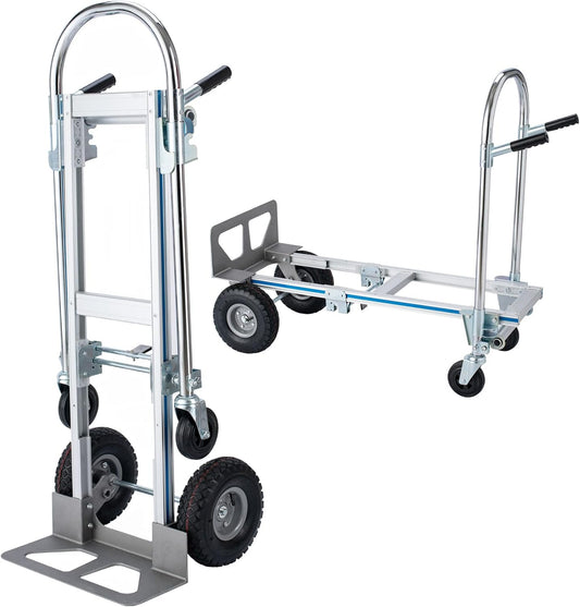 2 in 1 Aluminum Hand Truck Dolly 770lbs Weight Capacity Convertible Hand Truck Utility Cart (2 in 1)