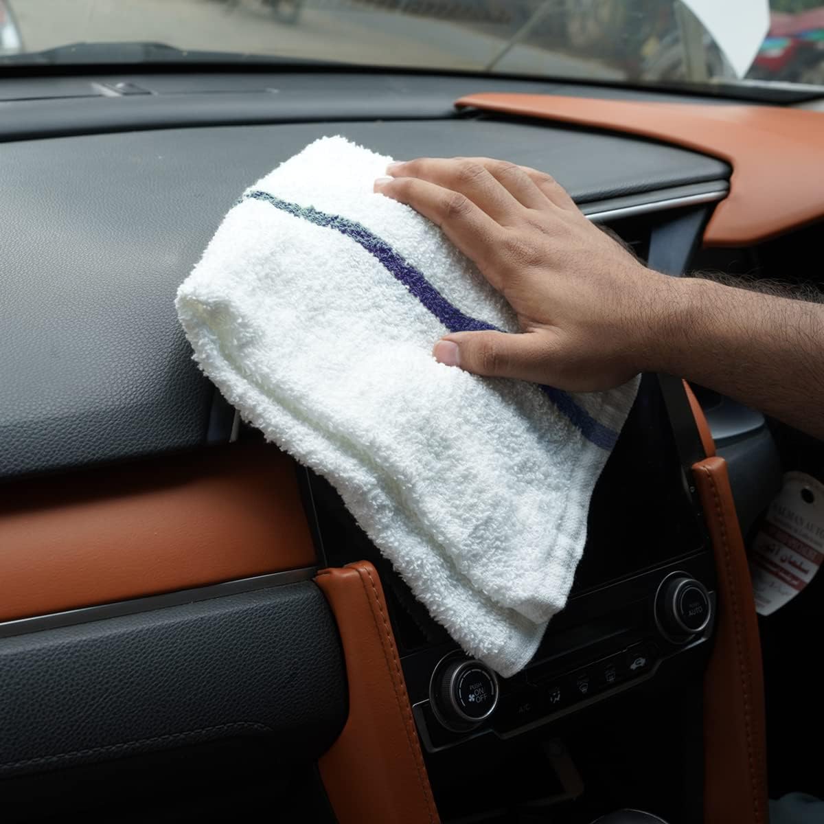 Avalon Towels Terry Bar Mop Towels (Value Pack of 12) Size 16"x19" – Absorbent and Durable, Multipurpose Cleaning Rags, Cotton Cleaning Cloths, Terry Cloth Rags, Reusable Shop Rag