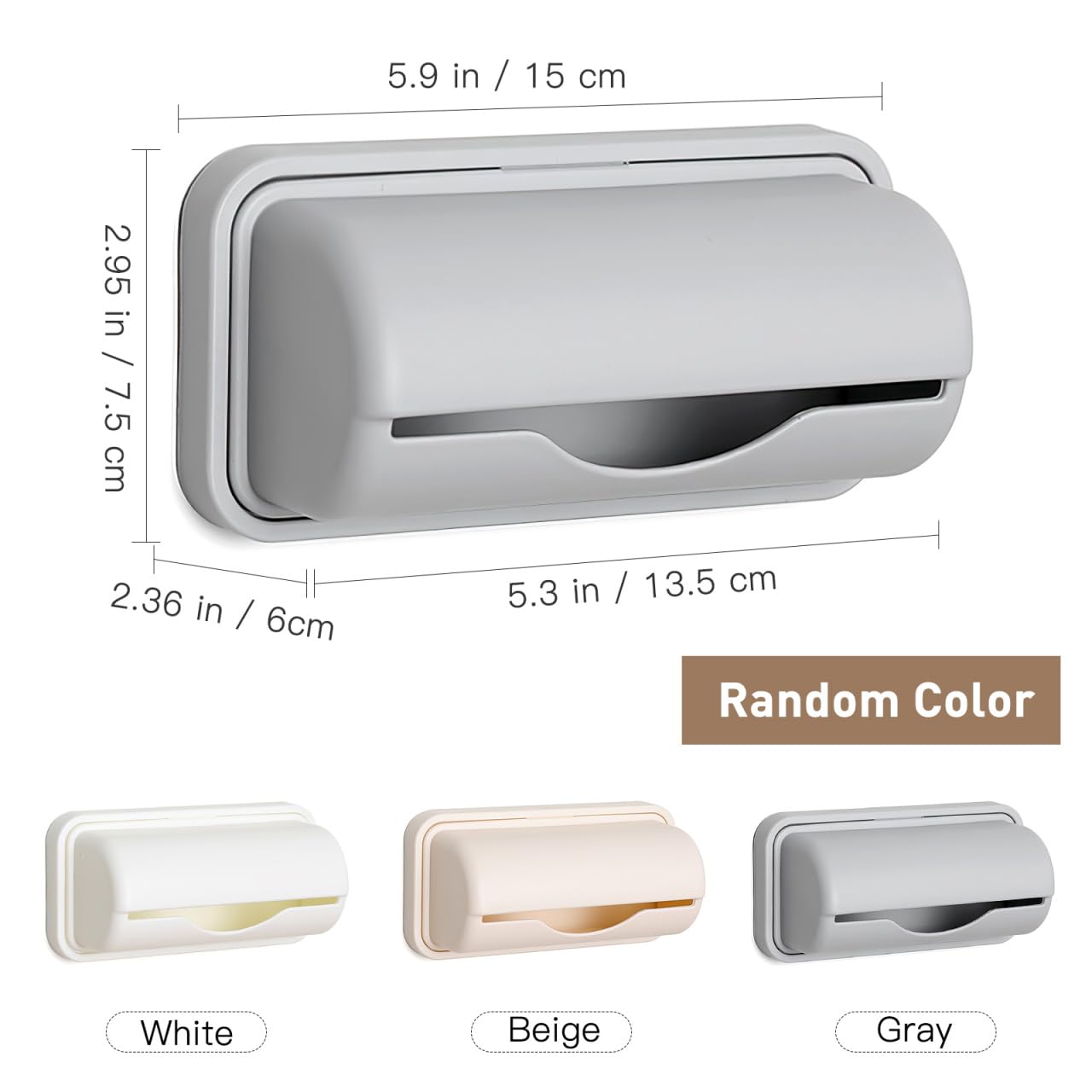 Cabilock 3Pcs Wall-Mounted Trash Bag Storage Box Adhesive Garbage Bag Containers with Easy for Kitchen and Bathroom Organization